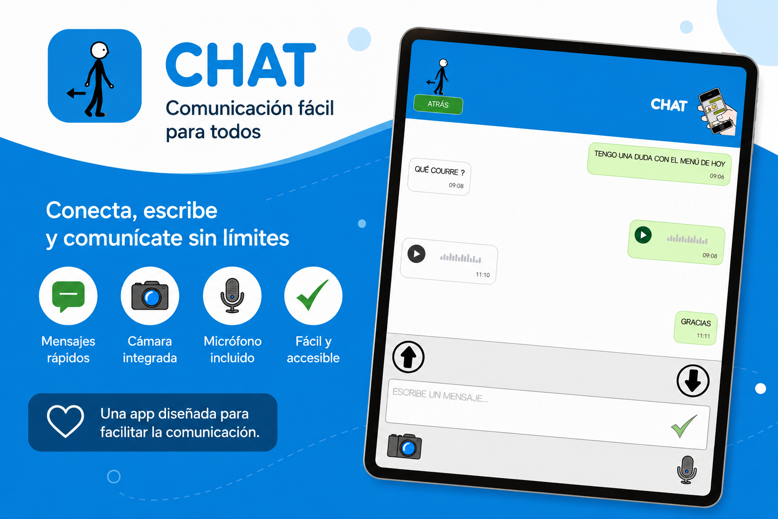 Captura de pantalla de Apprendo donde se muestra el chat.